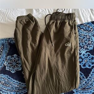 Alo Yoga Olive Green Accolade Joggers